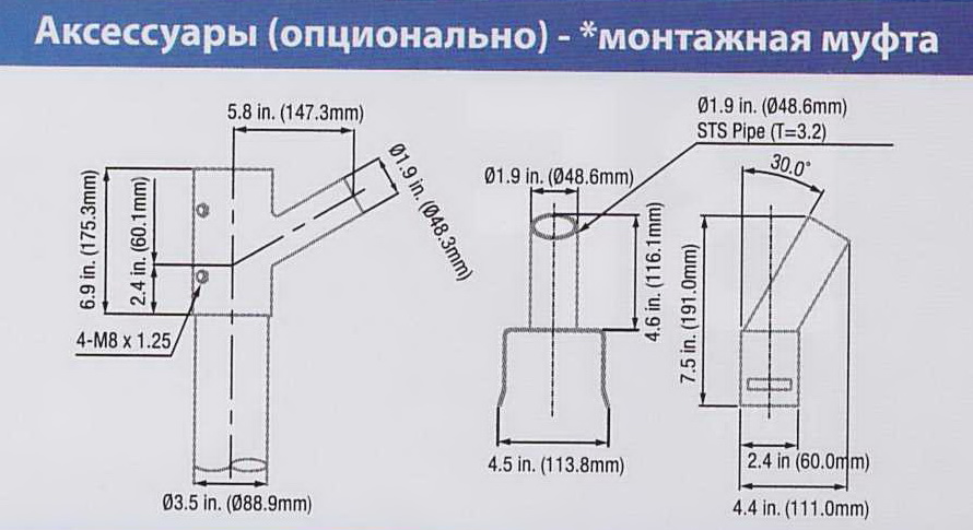 Аксессуары для уличного светодиодного светильника 