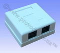 Розетка компьютерная накладная двойная 2хRJ-45