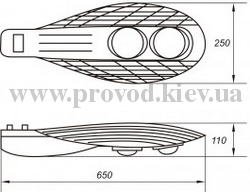 Размеры Cobra LED-КУ80/5000-УХЛ1